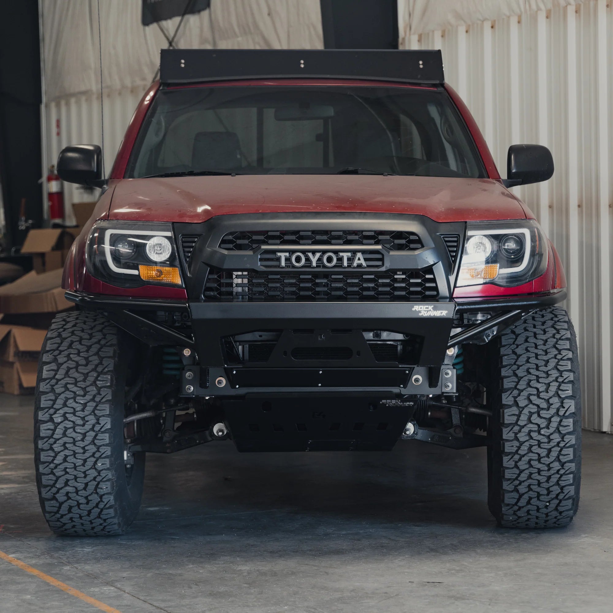 C4 FABRICATION | Tacoma 2nd Gen Rock Runner Front Bumper with Low Bull Bar