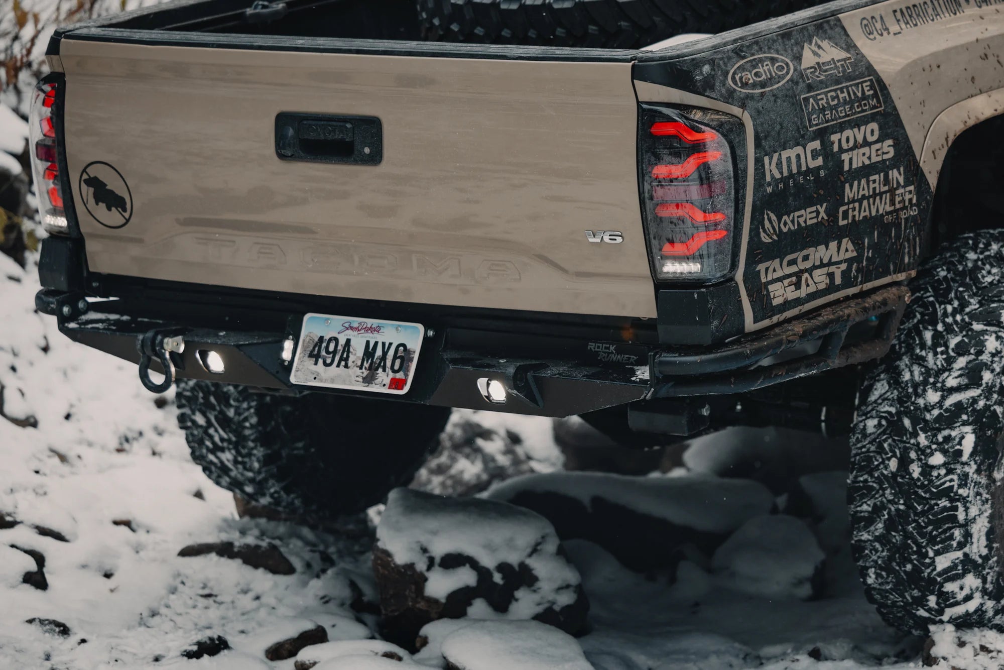 C4 FABRICATION | Tacoma 3rd Gen 2016-2023 Rock Runner High Clearance Rear Bumper