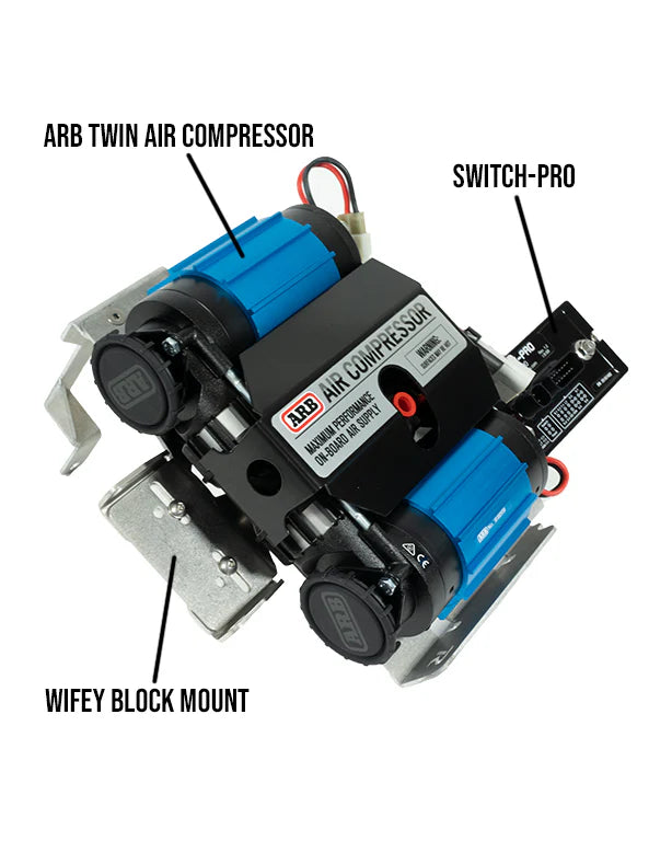 RAGO FABRICATION | Tacoma 3rd Gen 2016-2023 Air Compressor Mount (R1519TTACARB-NB)