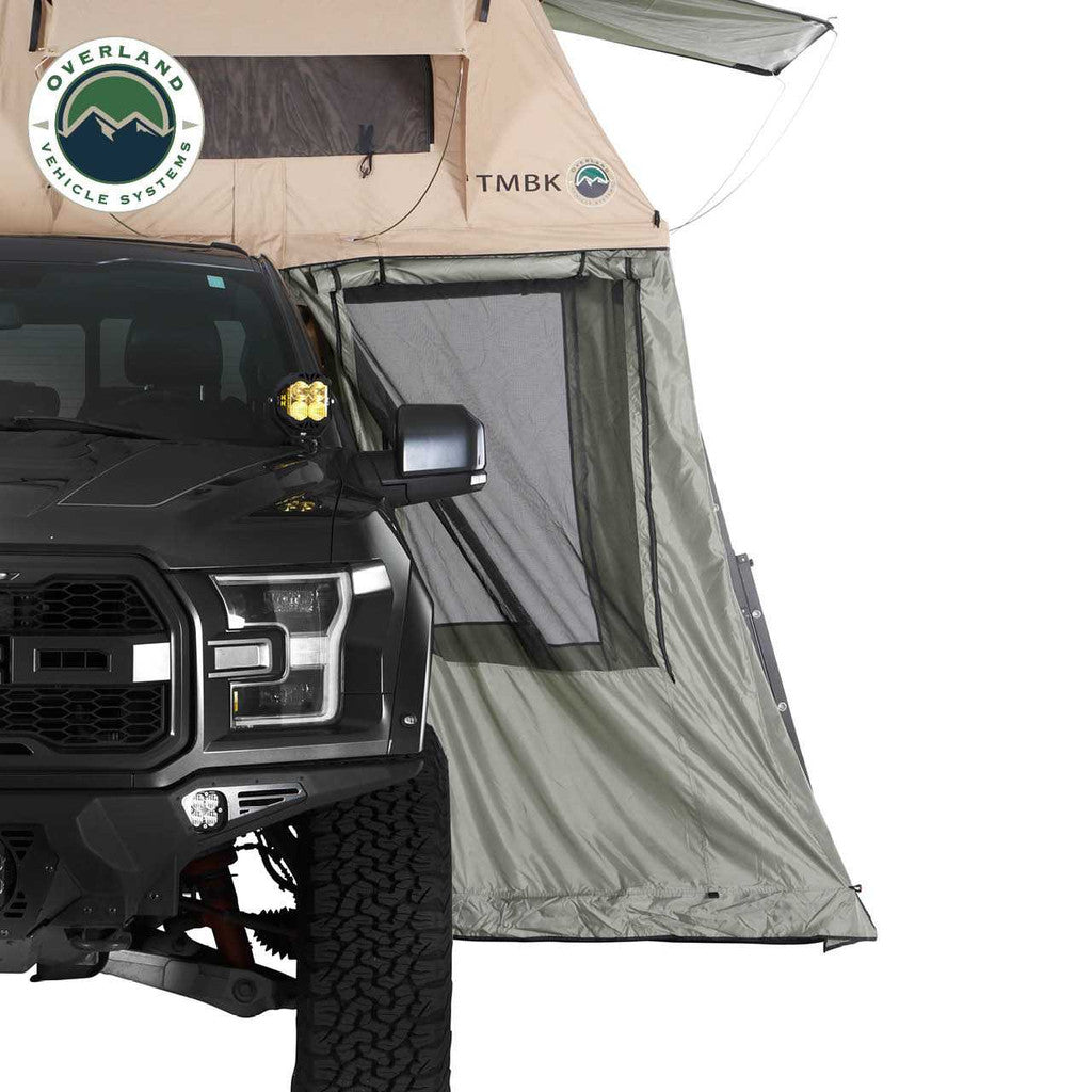 OVERLAND VEHICLE SYSTEMS | LD TMBK Roof Top Tent Annex Green Base With Black Floor & Travel Cover (18019833)