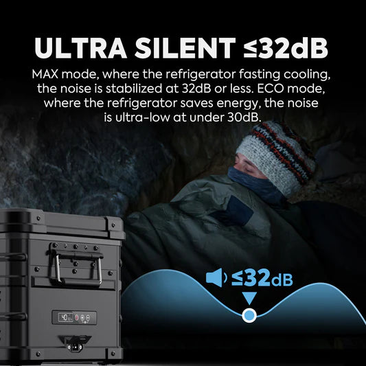 ICECO | 21QT APL20 Black Single Zone Aluminum Freezer With Magnetic Power Bank