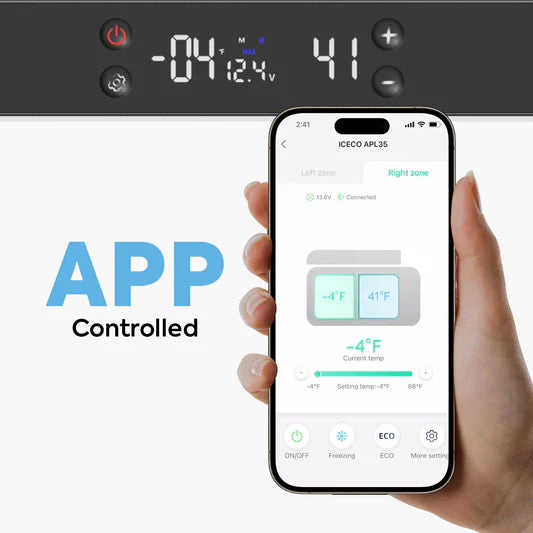 ICECO | APL35 Ultra-light Dual Zone Aluminum Freezer with Battery