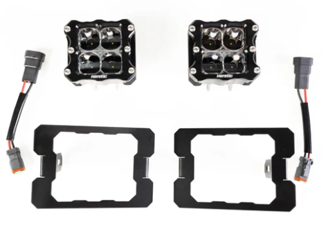 HERETIC STUDIO | Ford F-250 and 350 Super-Duty (2017-2020) - LED Fog Light Kit - Clear Lens
