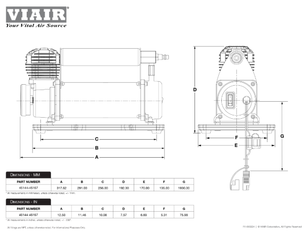 VIAIR | 450P-RV EF Automatic Portable Compressor (45157)