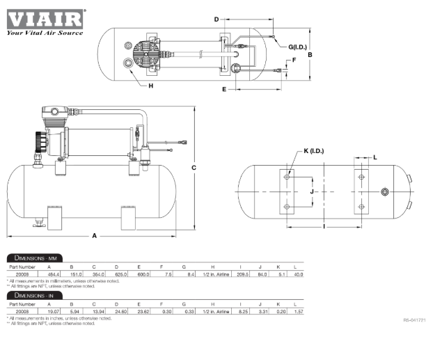 VIAIR | 200 PSI High-Flow Air Source Kit (20008)