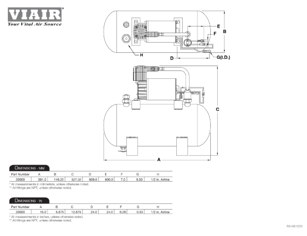 VIAIR | 120 PSI Air Source Kit (20003)