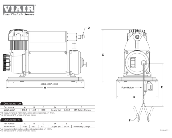 VIAIR | 400P RV Automatic Portable Compressor (40047)