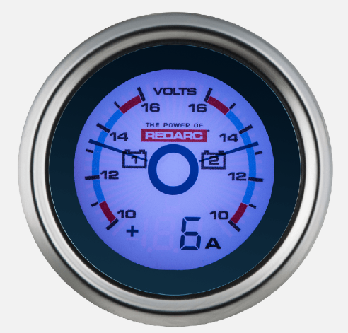 REDARC | Dual Voltage 52mm Gauge with optional current display (G52-VVA)