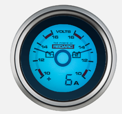 REDARC | Dual Voltage 52mm Gauge with optional current display (G52-VVA)