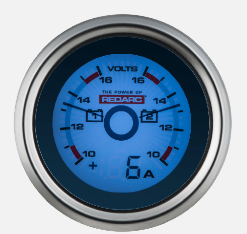 REDARC | Dual Voltage 52mm Gauge with optional current display (G52-VVA)