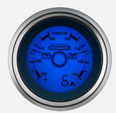 REDARC | Dual Voltage 52mm Gauge with optional current display (G52-VVA)