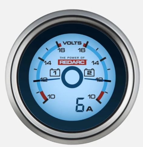 REDARC | Dual Voltage 52mm Gauge with optional current display (G52-VVA)
