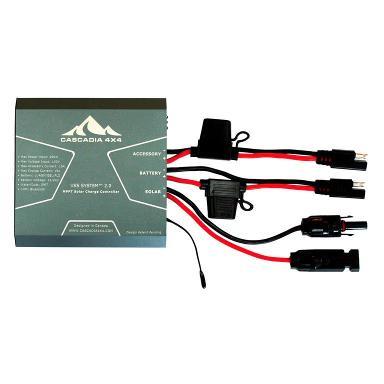 CASCADIA 4X4 | 15A MPPT Bluetooth Solar Charge Controller | VSS System™ 2.0