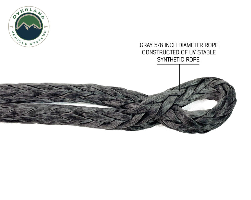 OVERLAND VEHICLE SYSTEMS | Combo Pack Soft Shackle 5/8" With Collar 44,500 lb. and Recovery Ring 6.25" 45,000 lb (20-6580)