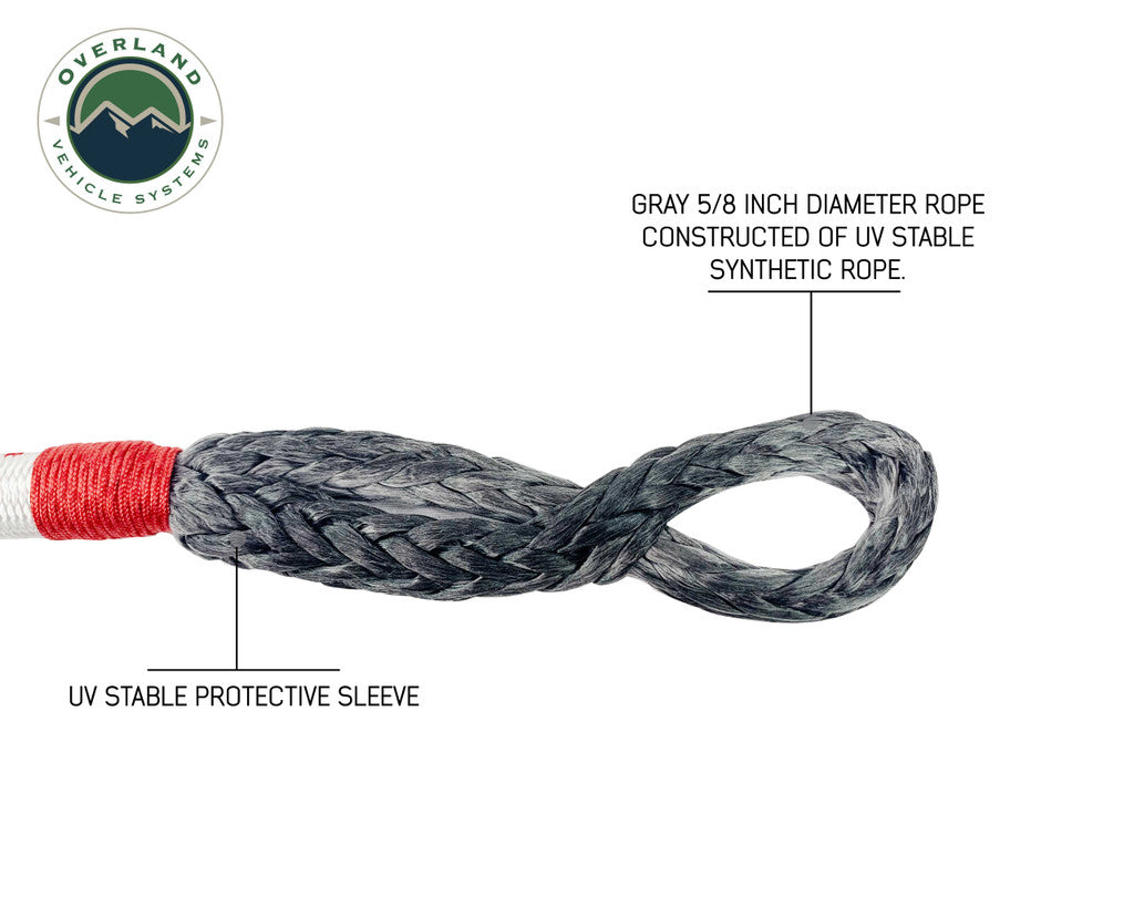 OVERLAND VEHICLE SYSTEMS | Combo Pack Soft Shackle 7/16" 41,000 lb. and Recovery Ring 4.0" 41,000 lb. (19-4716)