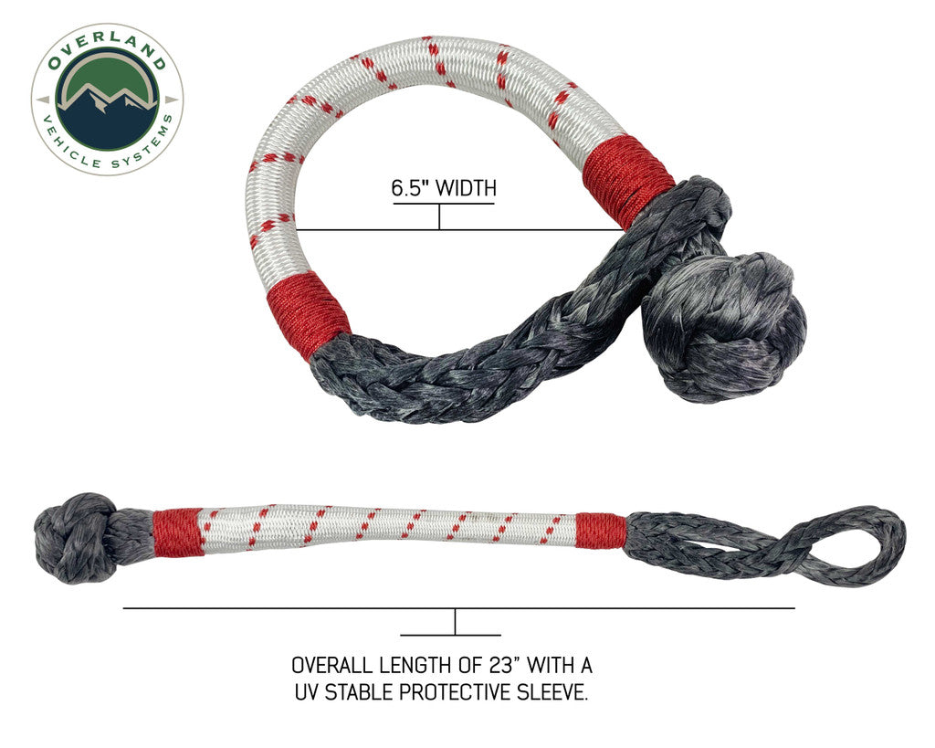 OVERLAND VEHICLE SYSTEMS | Combo Pack Soft Shackle 7/16" 41,000 lb. and Recovery Ring 4.0" 41,000 lb. (19-4716)