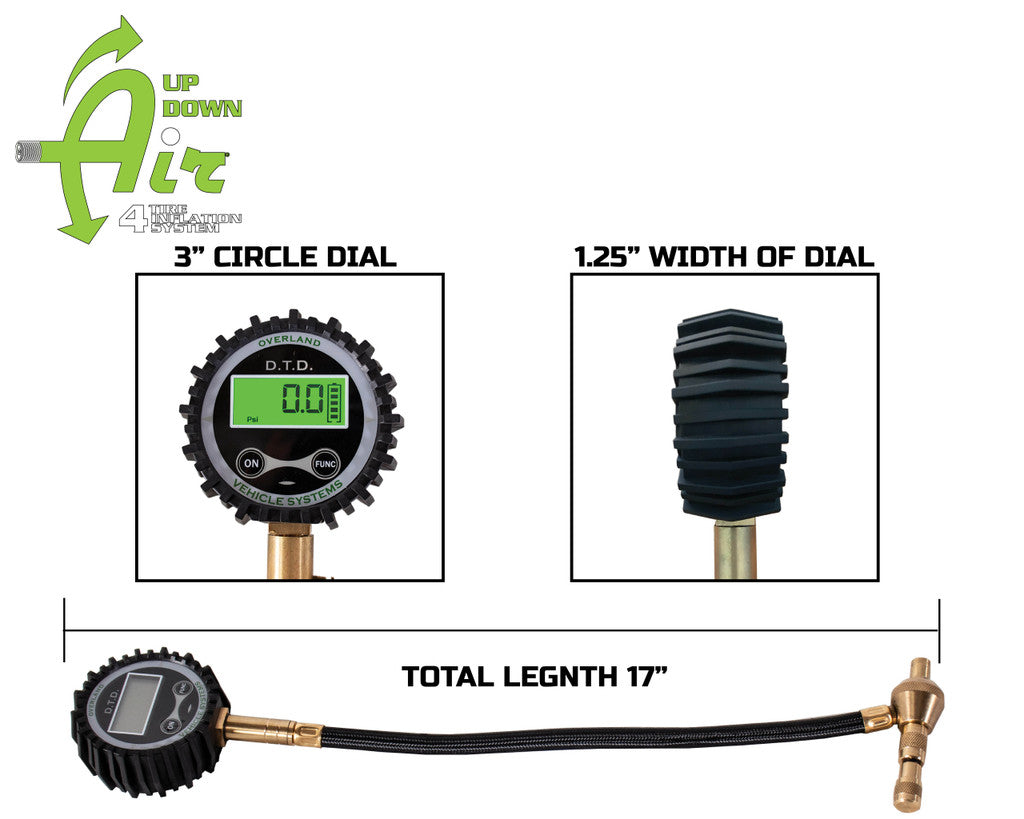 UP DOWN AIR | EGOI Digital Tire Deflator with Valve Kit & Storage Bag Universal (12020001)