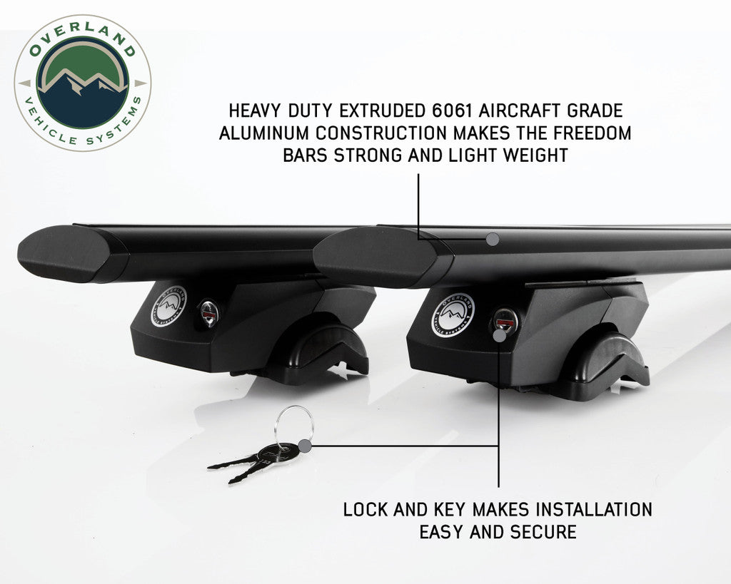 OVERLAND VEHICLE SYSTEMS | Freedom Cross Bars System for Factory Side Rail Mount (220301079)