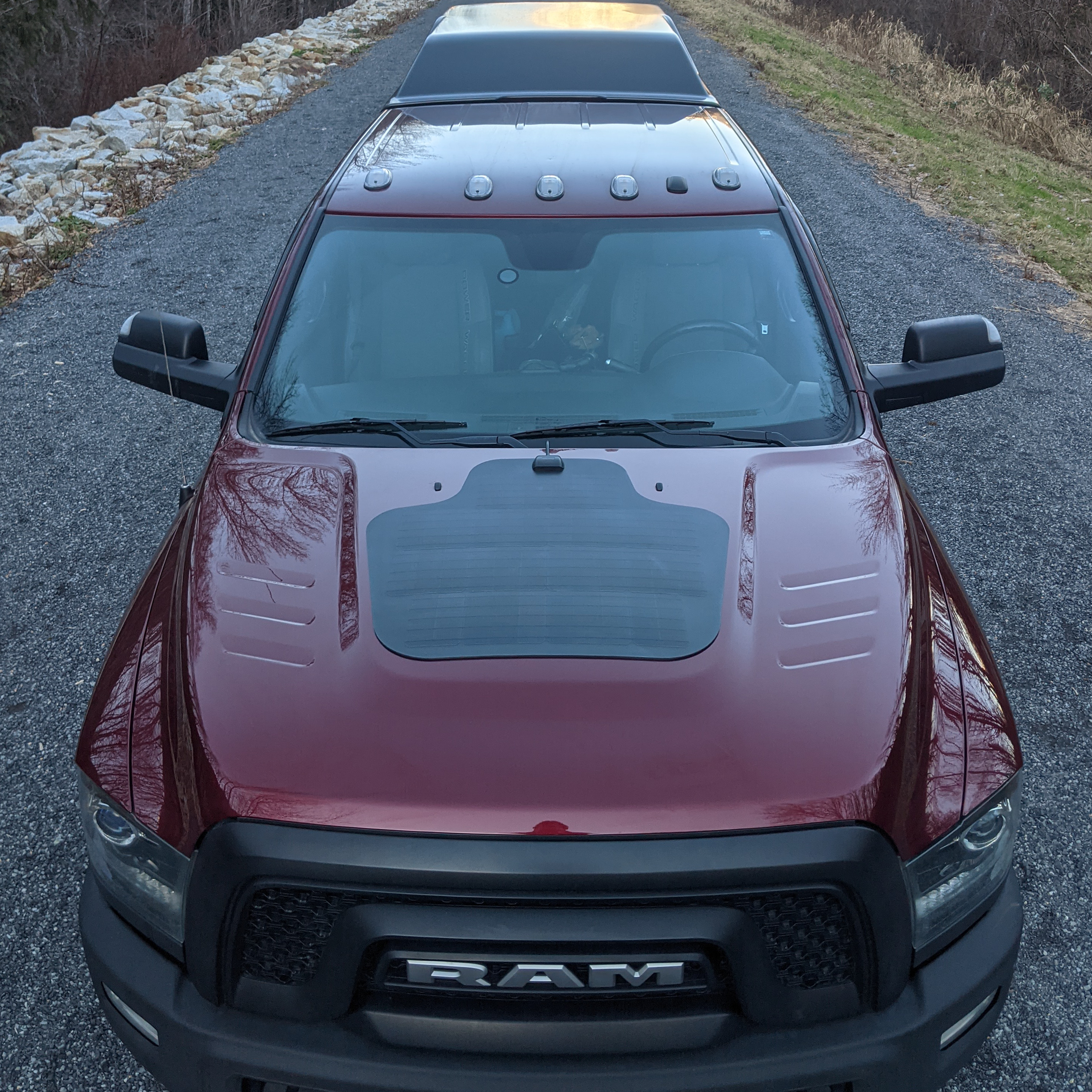 4th Gen ram HD with cascadia 4x4 hood solar panel