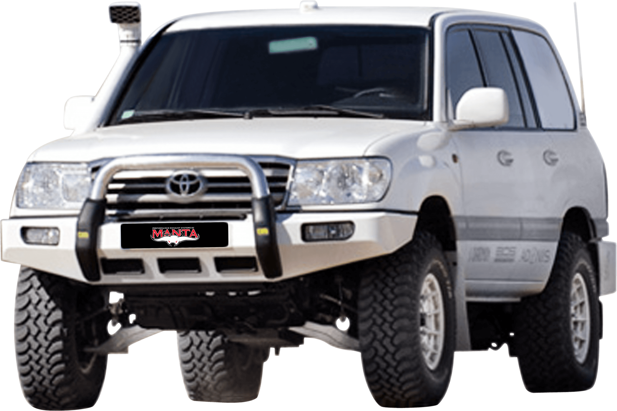 MANTA EXHAUSTS | HDJ100 4.2L Turbo Diesel Complete Aluminized Steel Turbo-Back System (MKTY0034)