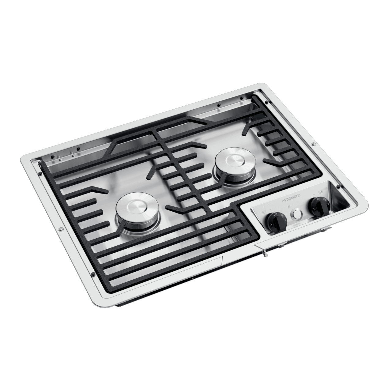 DOMETIC | 2-Burner Drop-In Gas Cooktop, Stainless (9108917581)