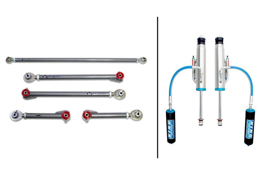TOTAL CHAOS FABRICATION | Land Cruiser 200 Series (2008 - 2021) Adjustable Rear Links W/ King 3.0 Inch Diameter Bypass Shocks (08-30-RLP)