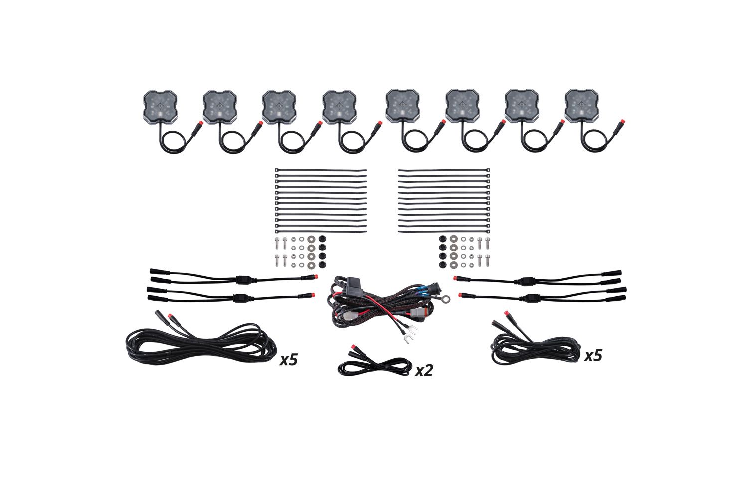 DIODE DYNAMICS | Stage Series RGBW LED Rock Light Kit (8-Pack)