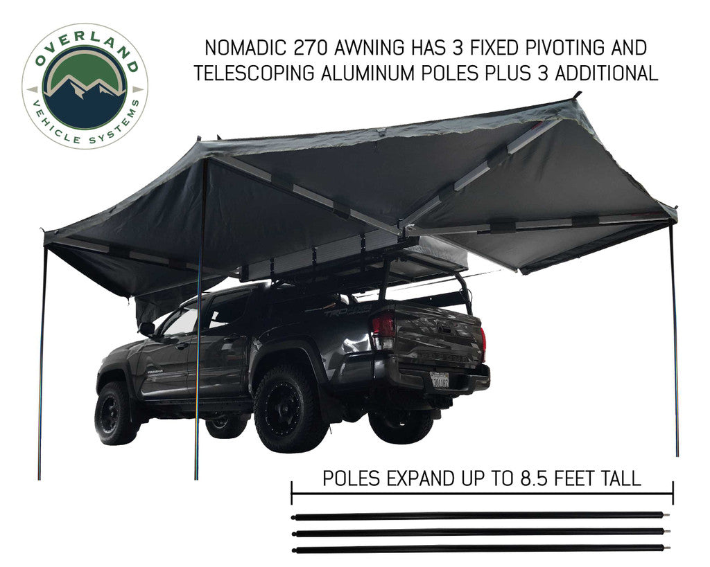 OVERLAND VEHICLE SYSTEMS | Nomadic Awning 270 Awning & Wall 1, 2, & 3, Mounting Brackets Driver Side (19539907)