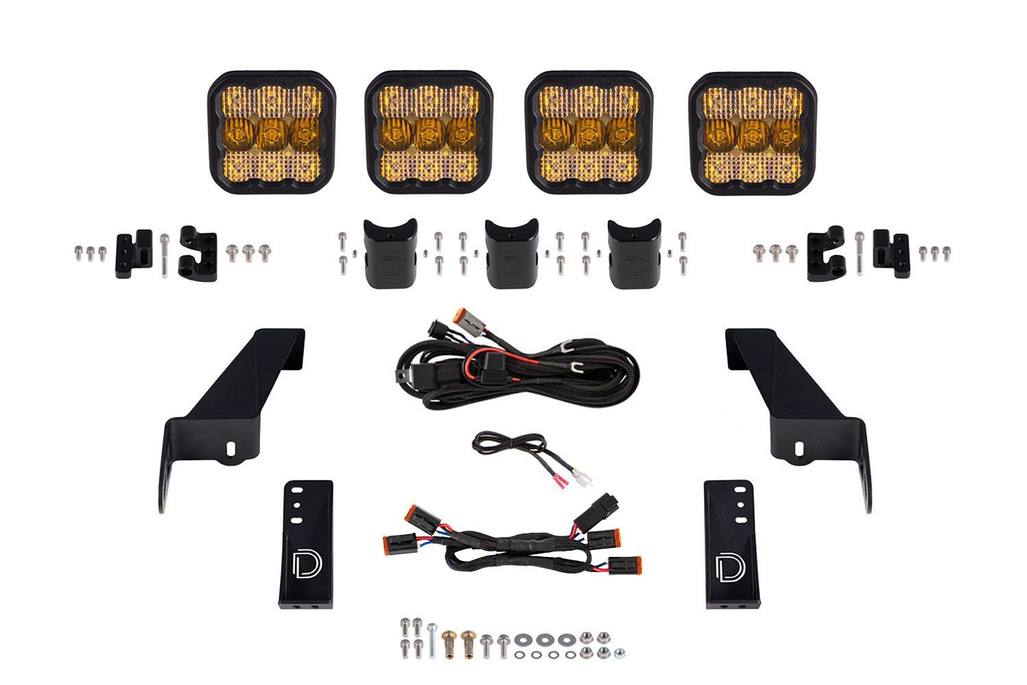 DIODE DYNAMICS | Jeep JL Wrangler 2018-2025 SS5 Grille CrossLink Lightbar Kit