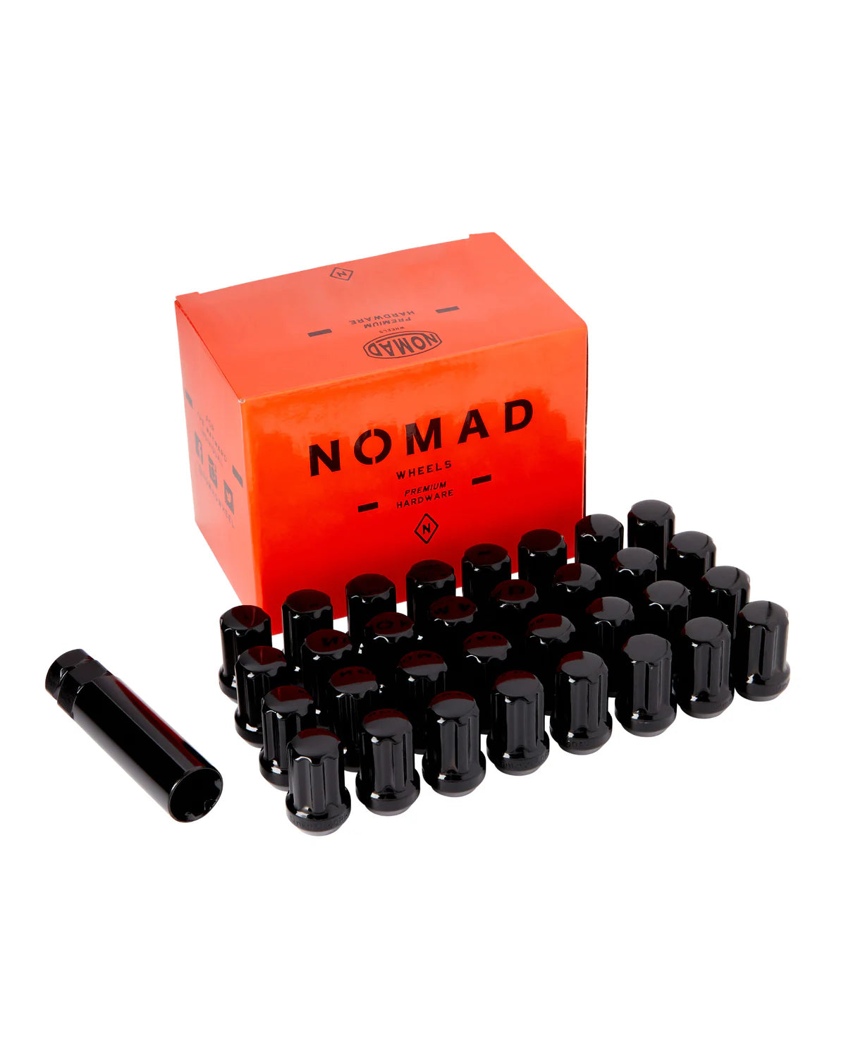 NOMAD WHEELS | 14x2.0 Xl Duplex Blk Spline 8 Lug Kit No Valve Stems (N-L73850N-LBKA8NV)