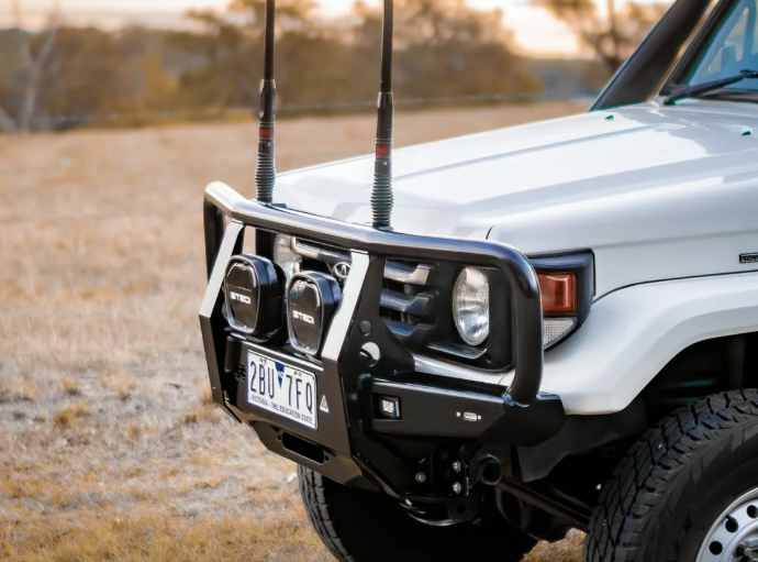 THE CRUISER COMPANY | Land Cruiser 75/78 Series (1991 - 2006) High Clearance Full Hoop Front Bumper (TCC-75-HCBB)