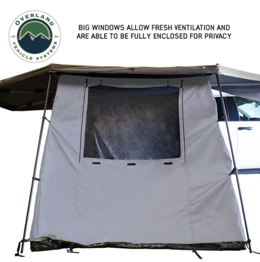 OVERLAND VEHICLE SYSTEMS | HD Nomadic 270/180 Degree Awning Annex Room Enclosure Grey Body Green Trim (18089922)