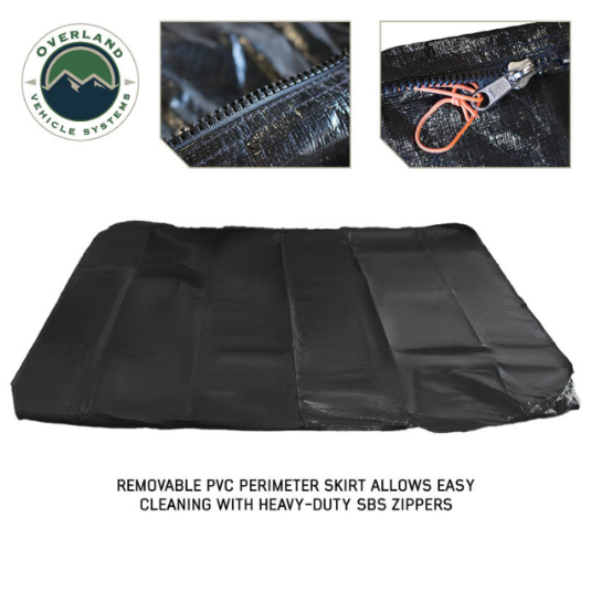 OVERLAND VEHICLE SYSTEMS | HD Nomadic 270/180 Degree Awning Annex Room Enclosure Grey Body Green Trim (18089922)