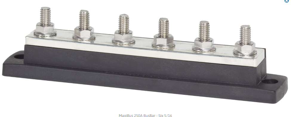 BLUE SEA SYSTEMS | MaxiBus 250A BusBar Six 5/16" 18 Studs (2126)
