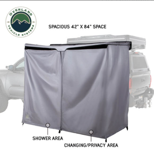 OVERLAND VEHICLE SYSTEMS | HD Nomadic 2 Person Quick Deploying Car-Side Shower & Privacy Room Combo (18199910)