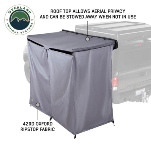 OVERLAND VEHICLE SYSTEMS | HD Nomadic 2 Person Quick Deploying Car-Side Shower & Privacy Room Combo (18199910)