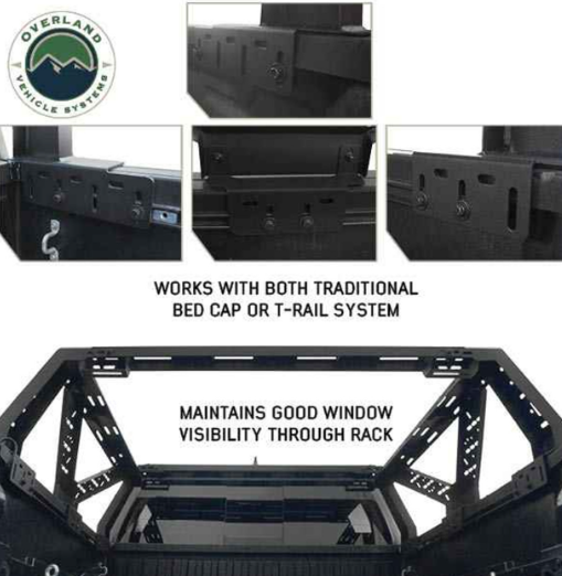 OVERLAND VEHICLE SYSTEMS | Universal Mid Height Rack for Pick Up Trucks