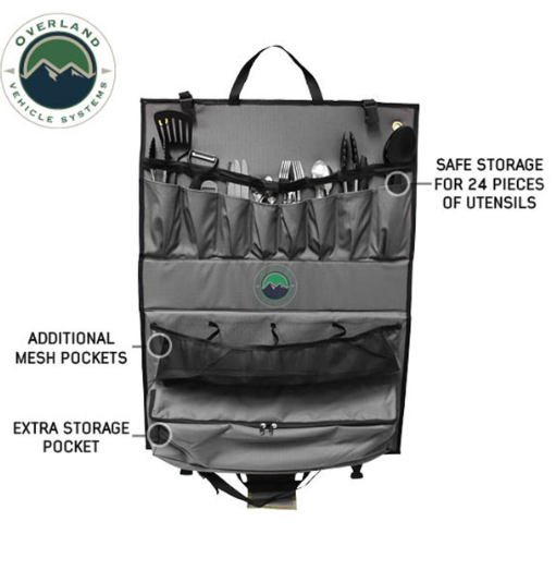 OVERLAND VEHICLE SYSTEMS | 24 Piece Cooking and Utensil Kit Hanging Carrying Case (21010505)
