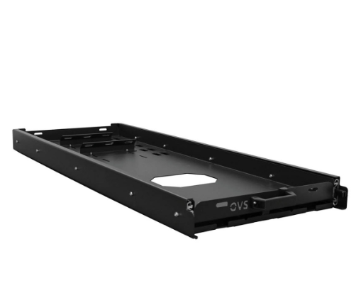 OVERLAND VEHICLE SYSTEMS | Heavy Duty Fridge Slide Black Powder Coat Universal (21010504)