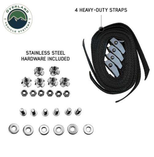 OVERLAND VEHICLE SYSTEMS | Heavy Duty Fridge Slide Black Powder Coat Universal (21010504)