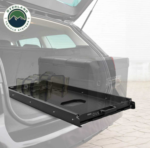 OVERLAND VEHICLE SYSTEMS | Heavy Duty Fridge Slide Black Powder Coat Universal (21010504)