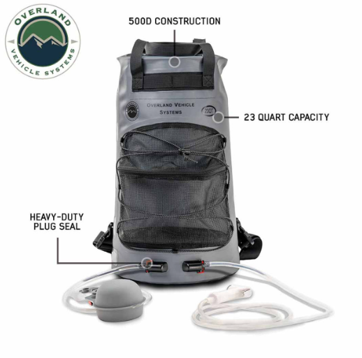 OVERLAND VEHICLE SYSTEMS | Portable Camp Shower 23 QT Nozzle & Accessories (40300031)