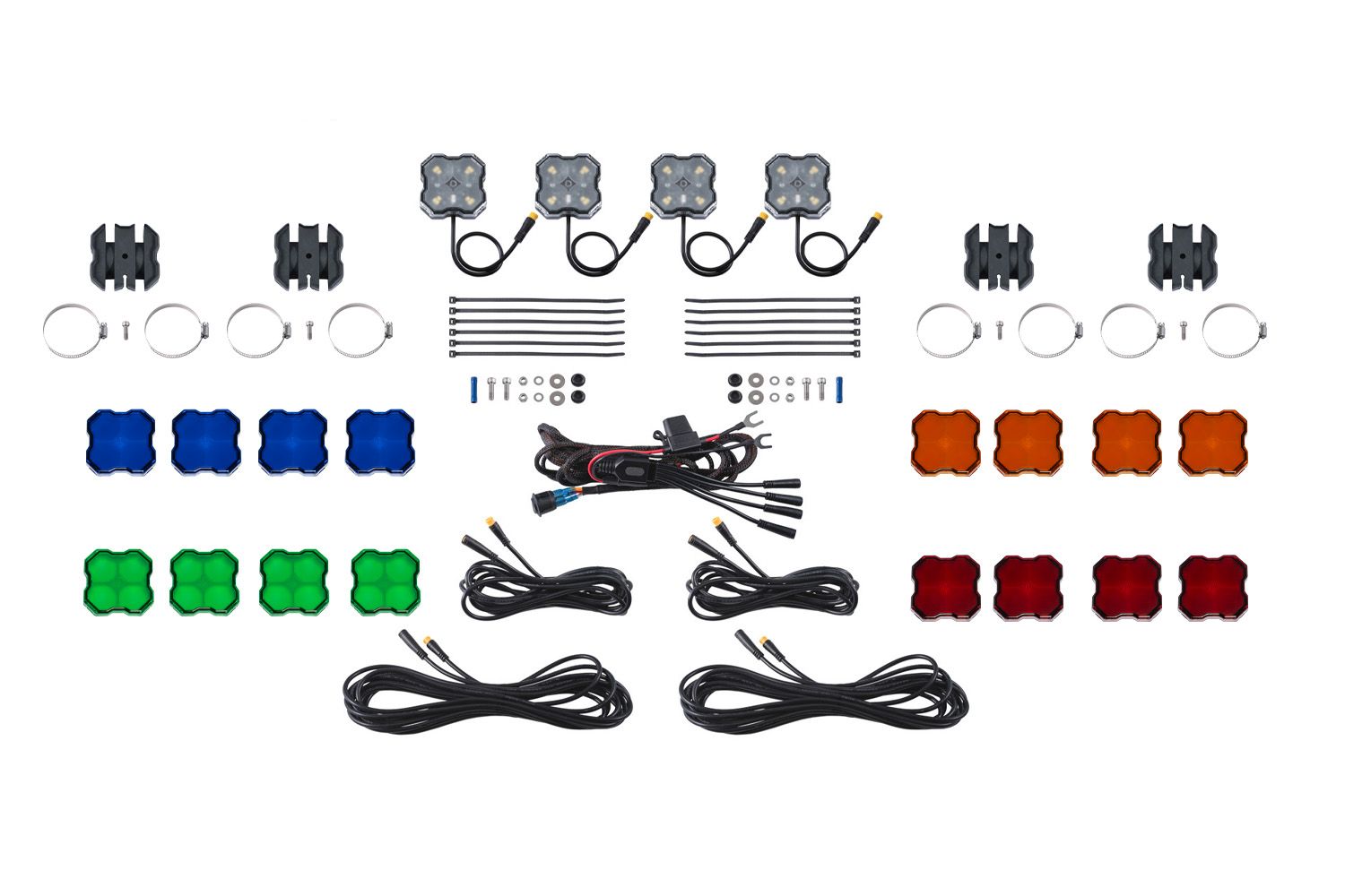 DIODE DYNAMICS | Stage Series Universal Rock Light SXS Installer Kit (4-Pack)