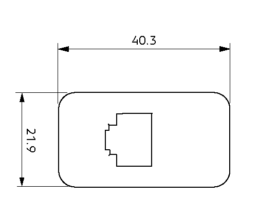 GME RADIOS | RJ45 Pass Through Adaptor Type 10 Red (XRS-RJ45R10)