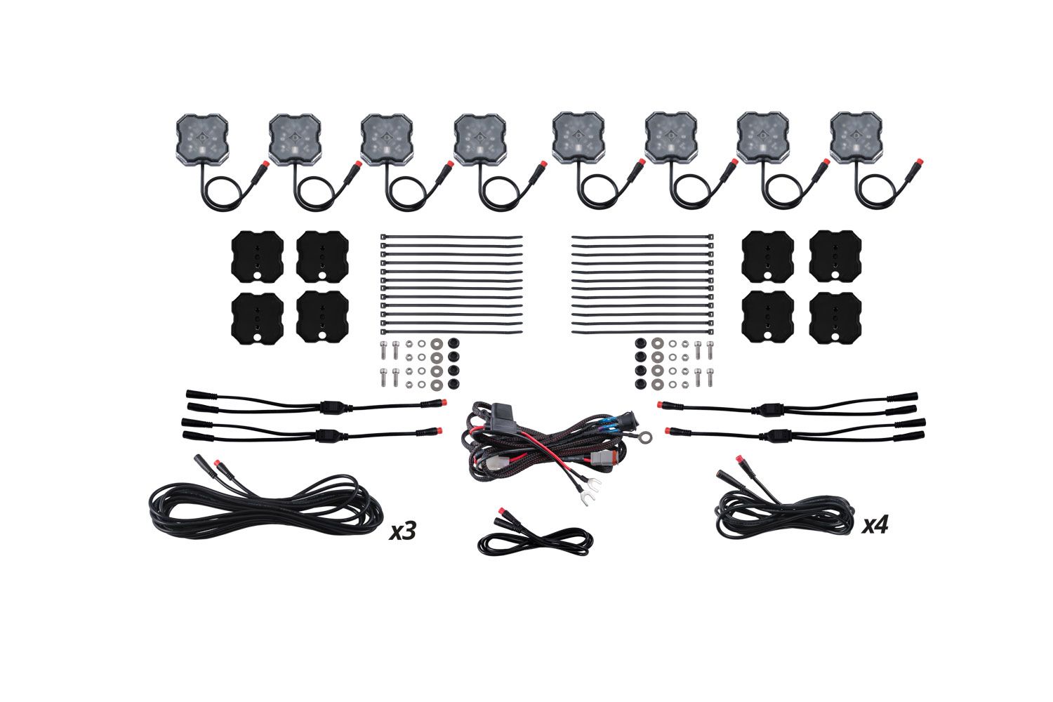DIODE DYNAMICS | Stage Series RGBW LED Rock Light Kit (8-Pack)