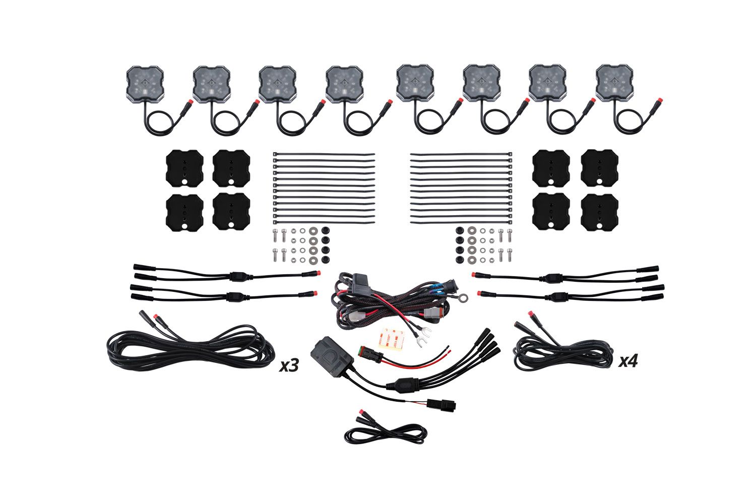 DIODE DYNAMICS | Stage Series RGBW LED Rock Light Kit (8-Pack)