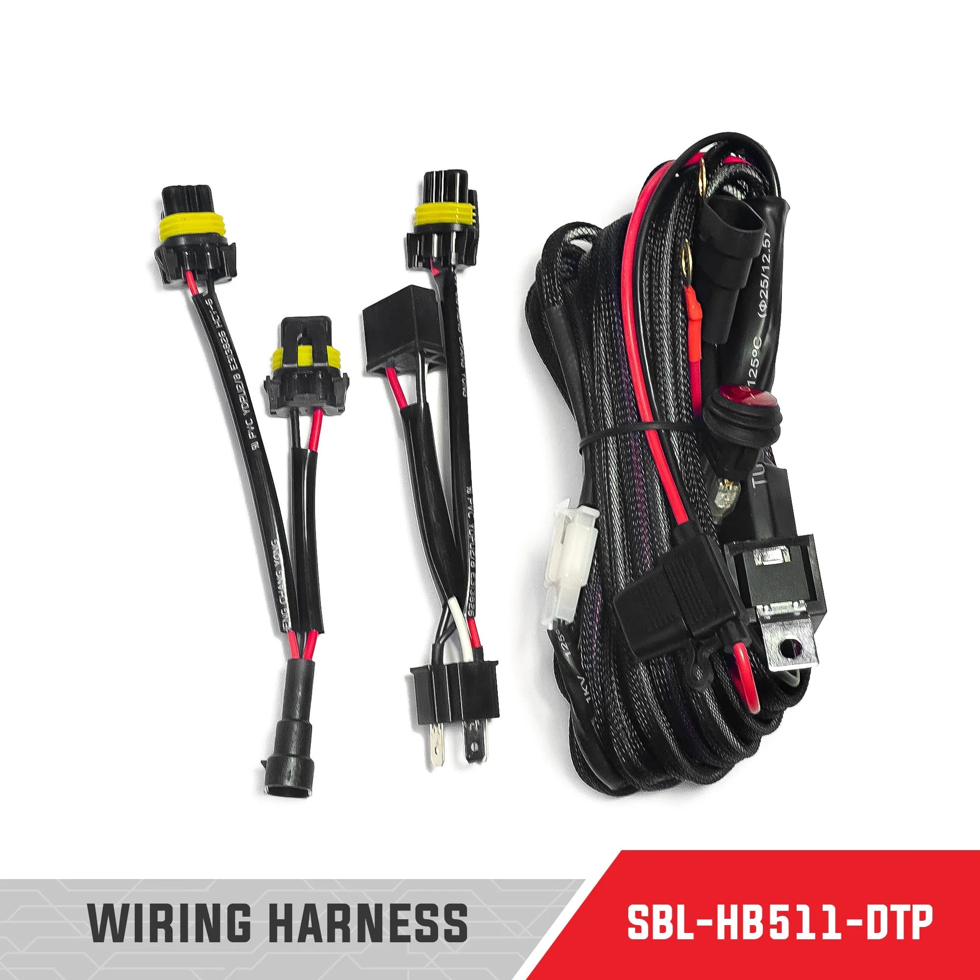 SABER OFFROAD | Universal Single Bar Lamp Wiring Harness suits up to 140W Light Bars (SBL-HB511-DT)
