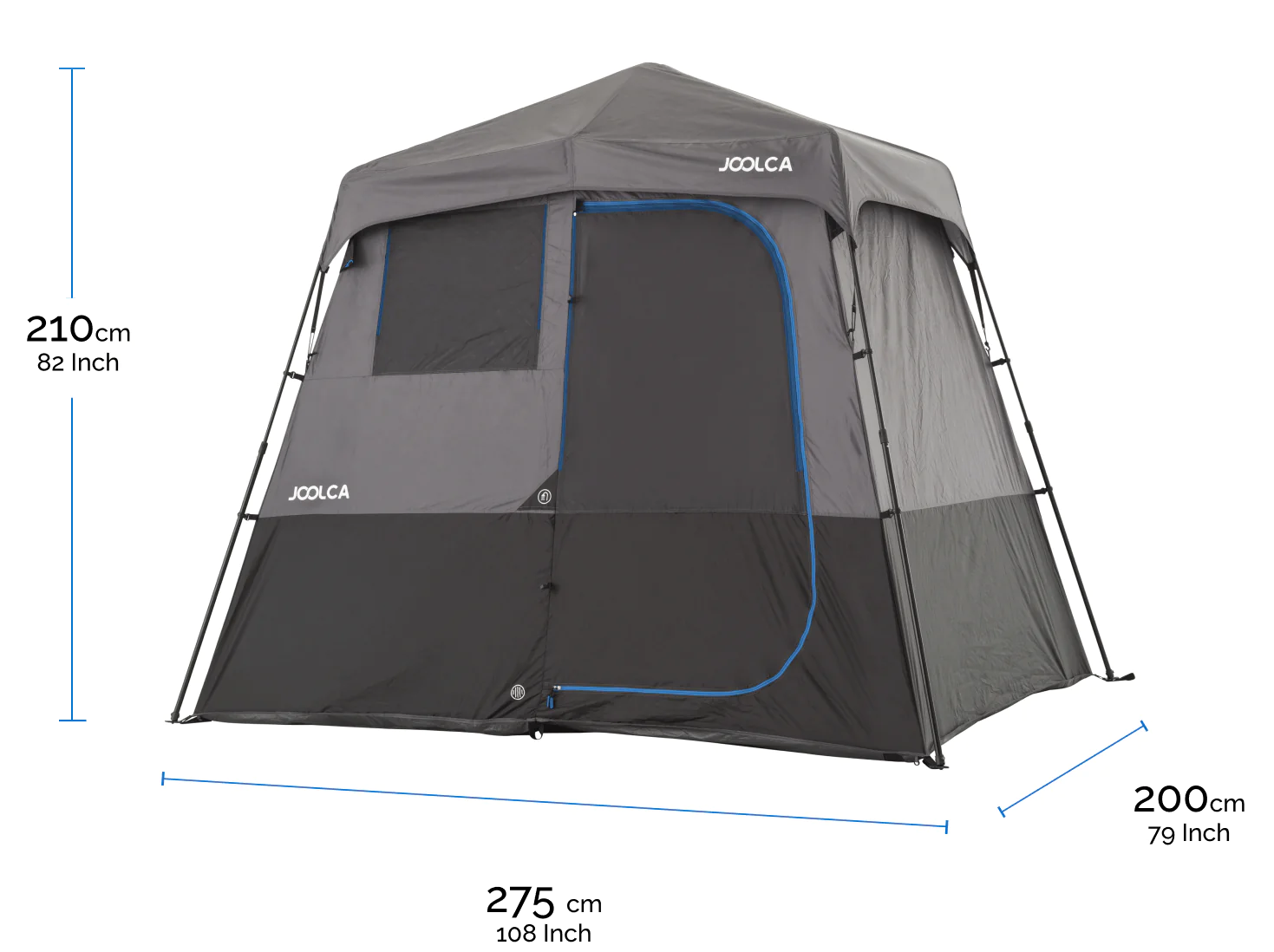 JOOLCA | ENSUITE Triple Automatic Three-Room Shower Tent