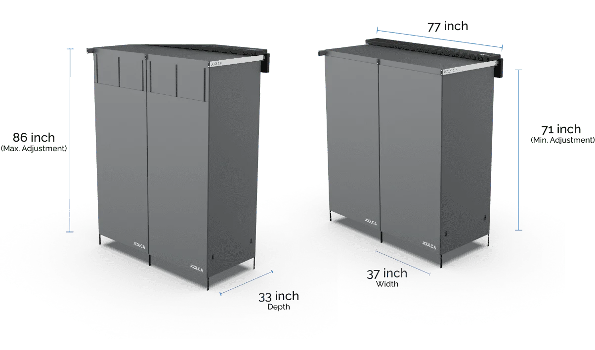 JOOLCA | ENSUITE Mounted Double Two-Room Shower Tent
