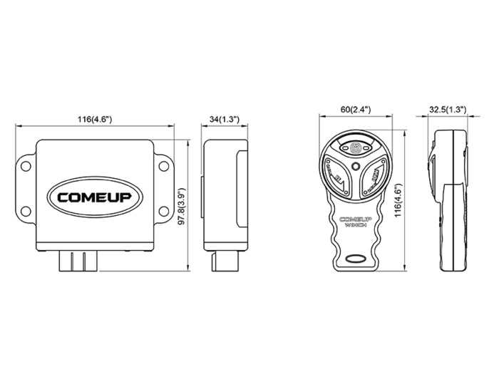 COMEUP WINCH | Wireless Remote Control RF-24DP-D for Cub 2/2s/3/3s/4/4s